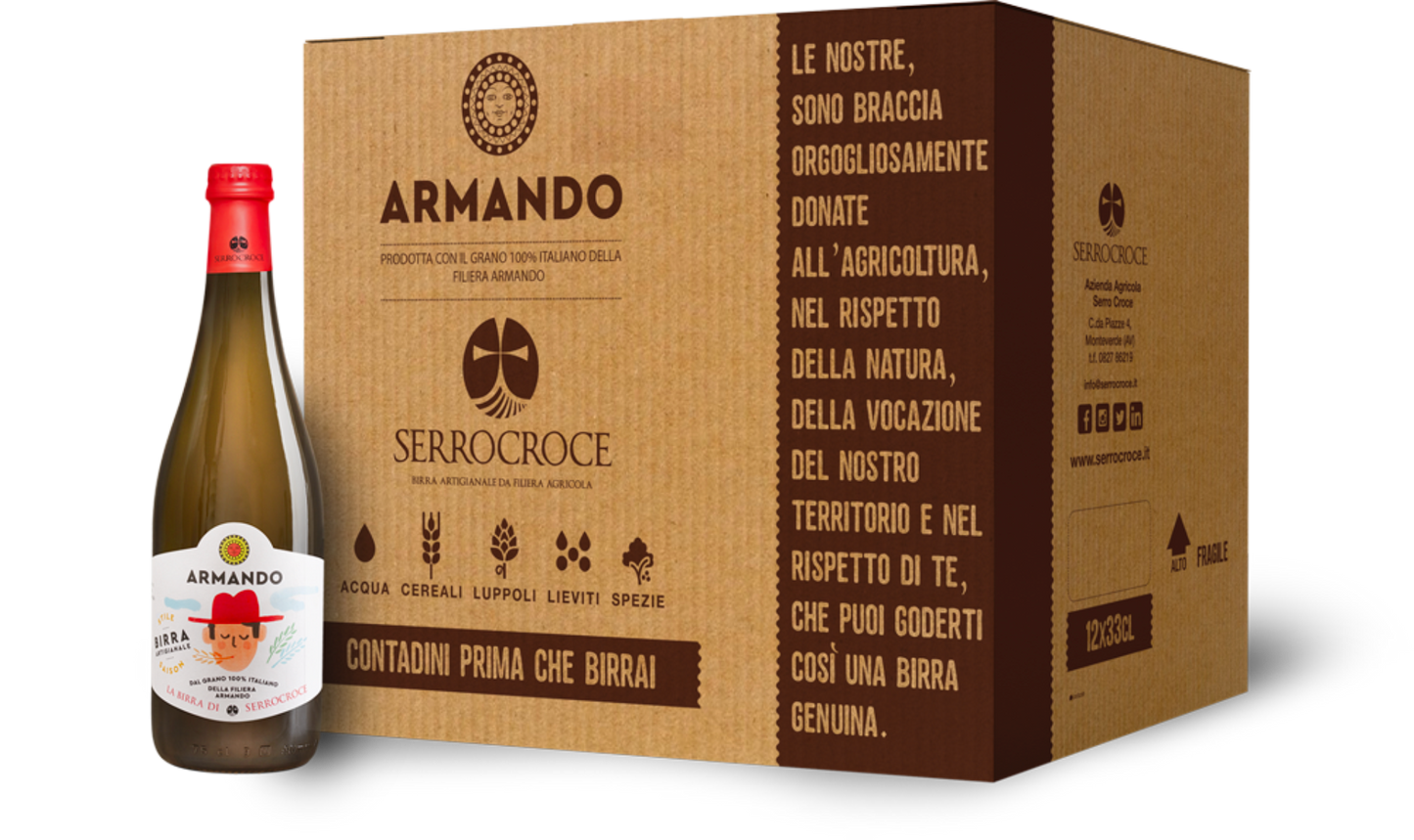 Box Birra. Birra artigianale, stile Saison, da grano 100% italiano della filiera Armando - Affinata in bottiglia.