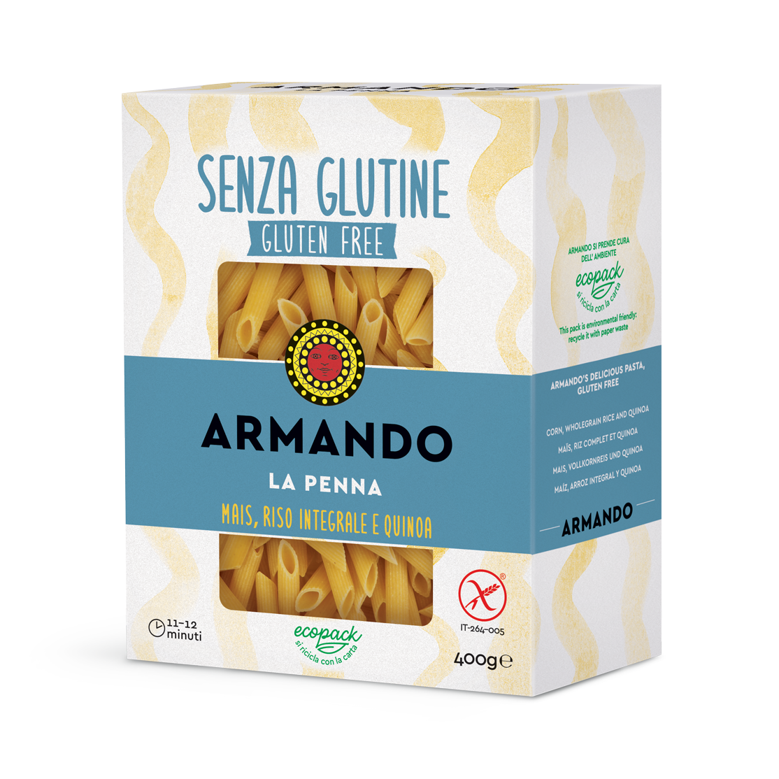 Penna Senza Glutine 4,80 Kg. 12 x 400 g