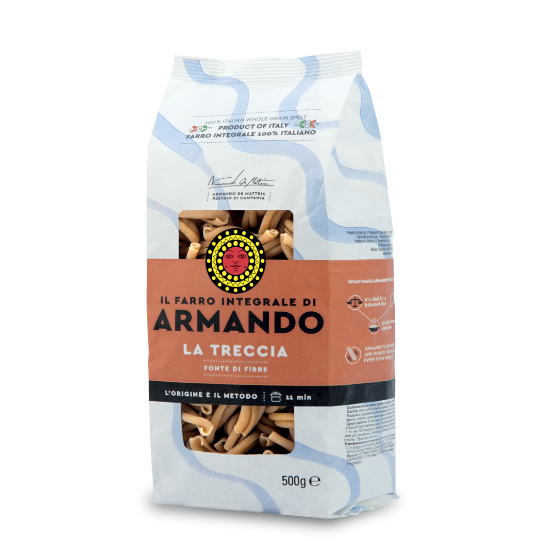 Treccia Farro Integrale 6 Kg. 12 x 500 g